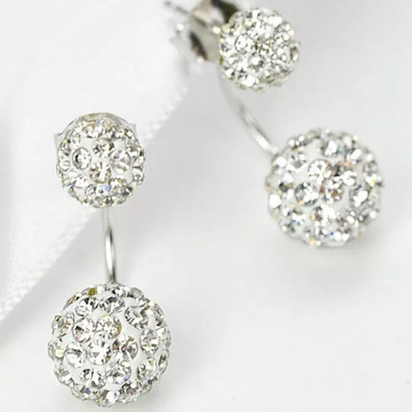 Last one! Crystal double ball earrings - Picture 6 of 6